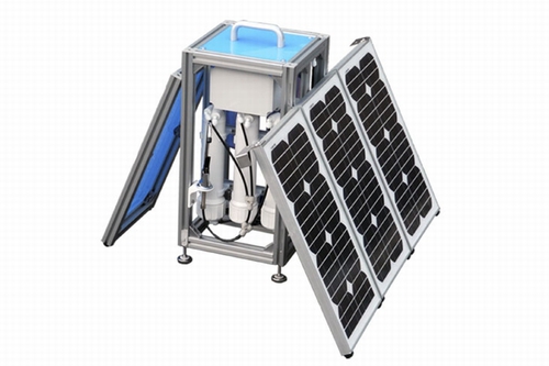 Photo: Small Solar-Powered Water Purification System