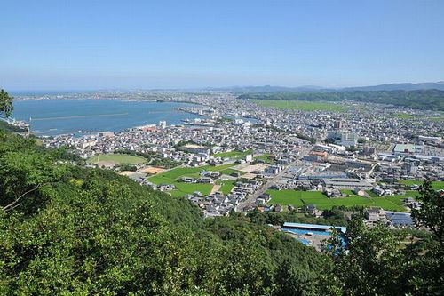 Photo: Komatsushima city and Anan city view from Hinomine jinja