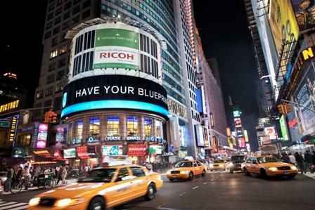 Ricoh Completes EcoFriendly Billboard in New York's Times Square