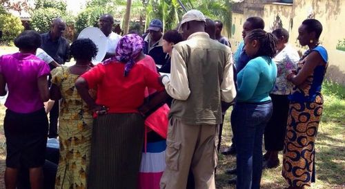 Photo: Meeting to explain to local residents