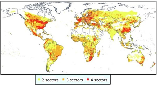 Figure: Affected area by climate change