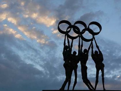 Photo: Olympic Monument at the Office Building of the IOC in Lausanne