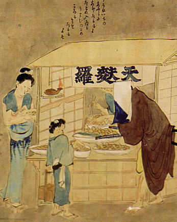 Photo: Tmpura stand in the Edo Period