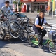 大学の放置自転車を再生　レンタサイクルで活用