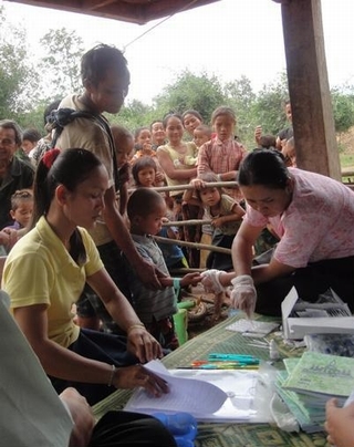 JFS/Hitachi, RIHN and Nagasaki University Demonstrates Finger-Vein Authentication Technology in Laos for Tropical Disease Study